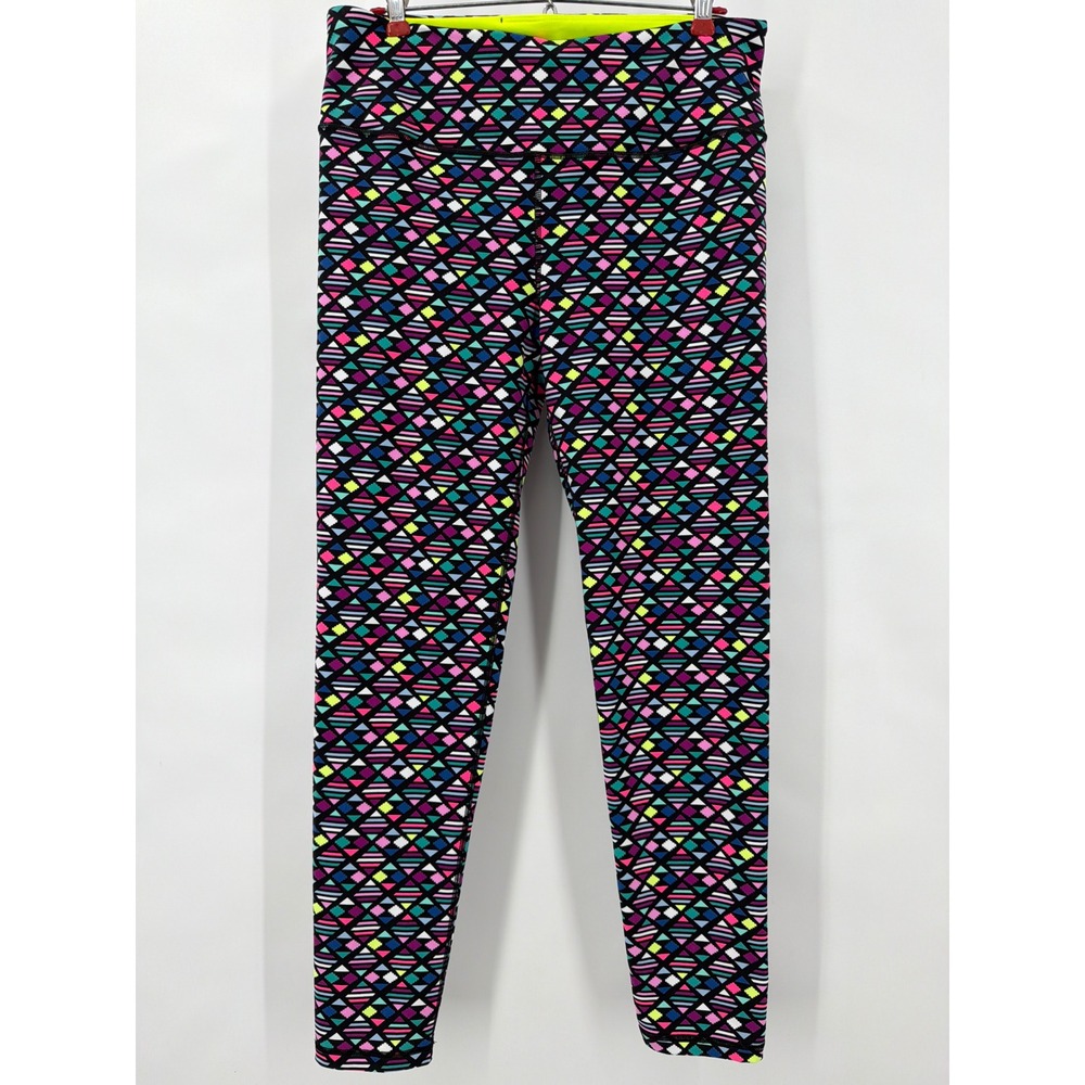 Victorias Secret VSX Sport Knockout Tight Leggings Geometric Neon‎ Print Large